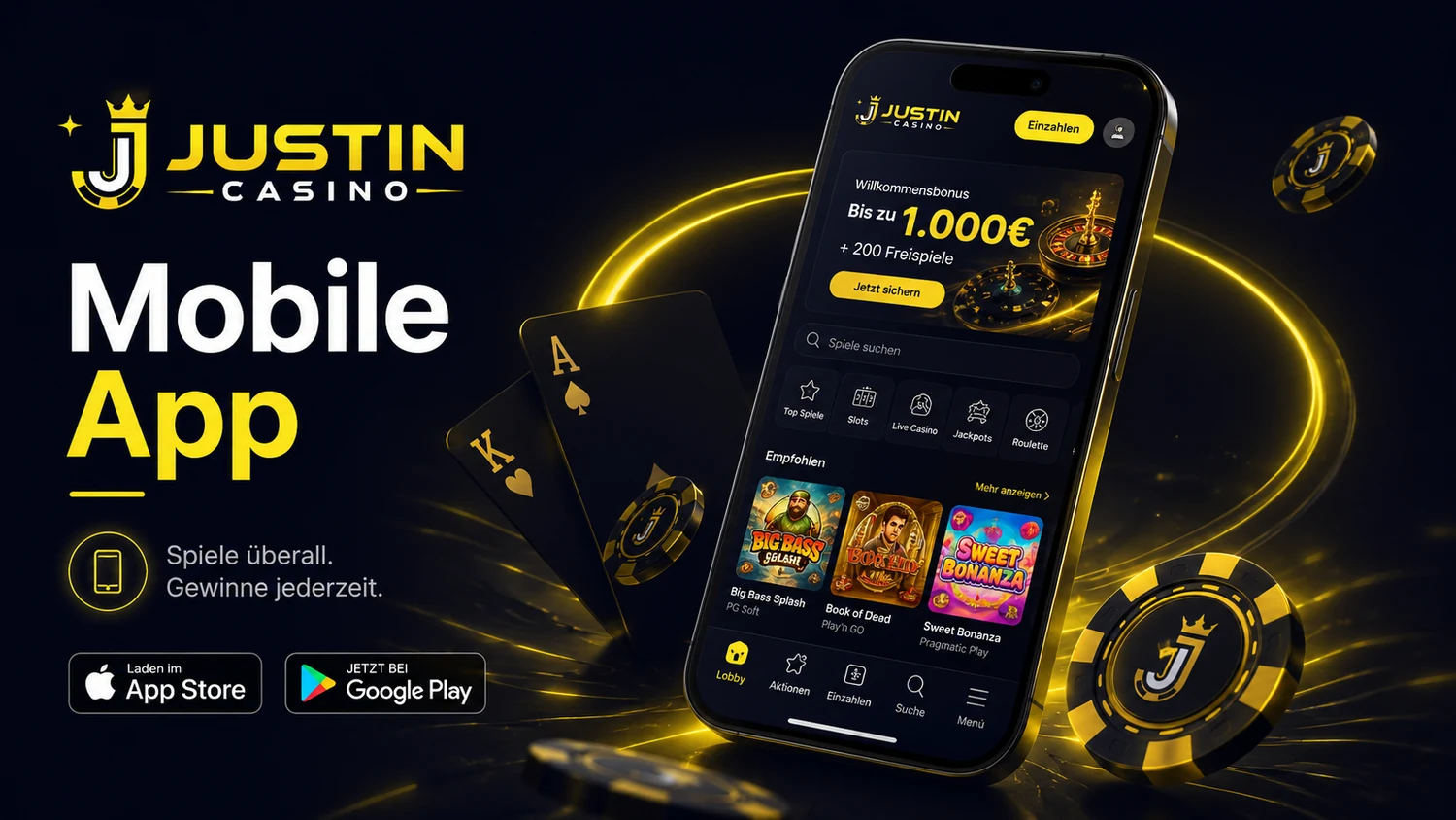 Justin Casino App und mobile Nutzung