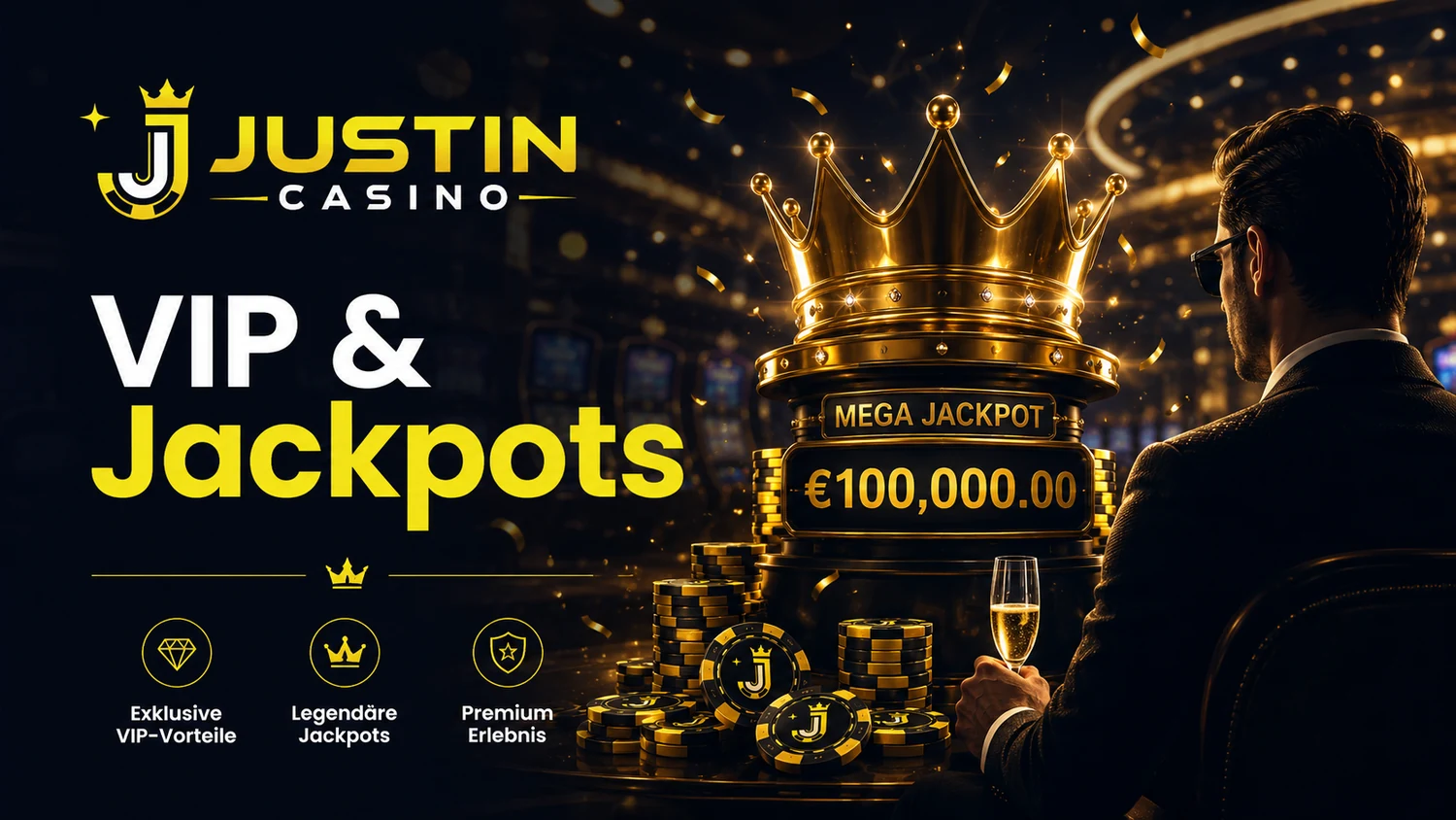 Justin Casino sicherer Zugang und Jackpot Bereich
